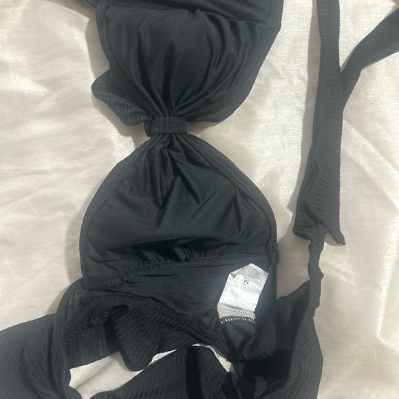 Ruffle Sleeve Ribbed Ruched Pregnancy Bikini Set - Picture 3 of 7